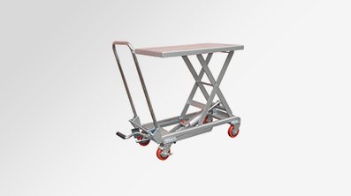 冠航牌不銹鋼手推升降平臺(tái)車(chē)食品潔凈車(chē)間專用設(shè)備